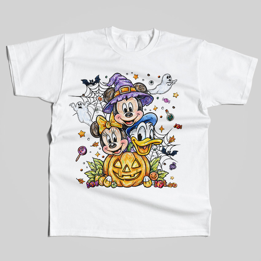 Halloween Mickey, Minnie y Pato T-Shirt