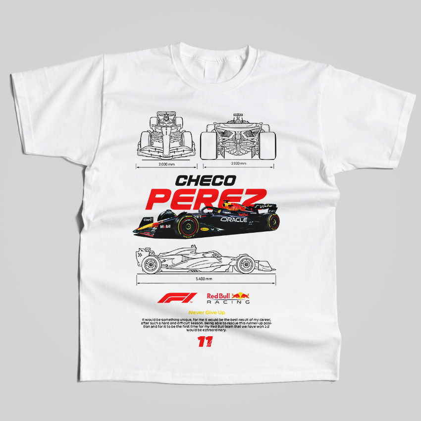 Sergio Perez Auto Red Bull Formula 1 T-Shirt