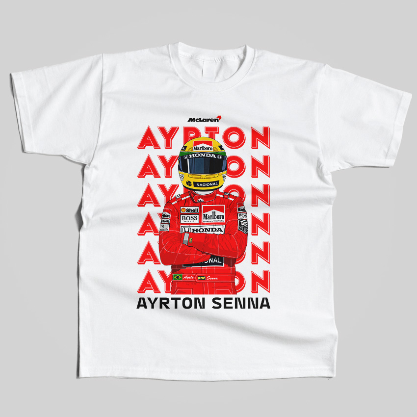 Ayrton Senna Frente Formula 1 T-Shirt