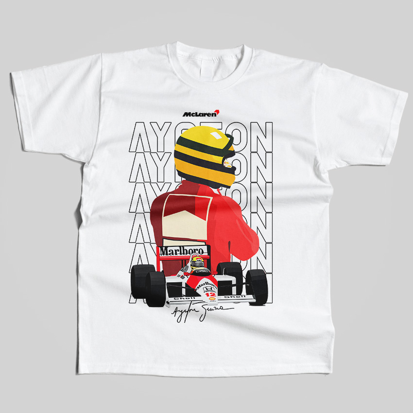 Ayrton Senna Ilustración Formula 1 T-Shirt
