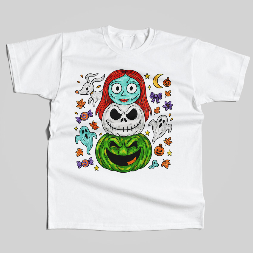 Halloween Calabazas Jack, Sally y Oogie Boogie T-Shirt