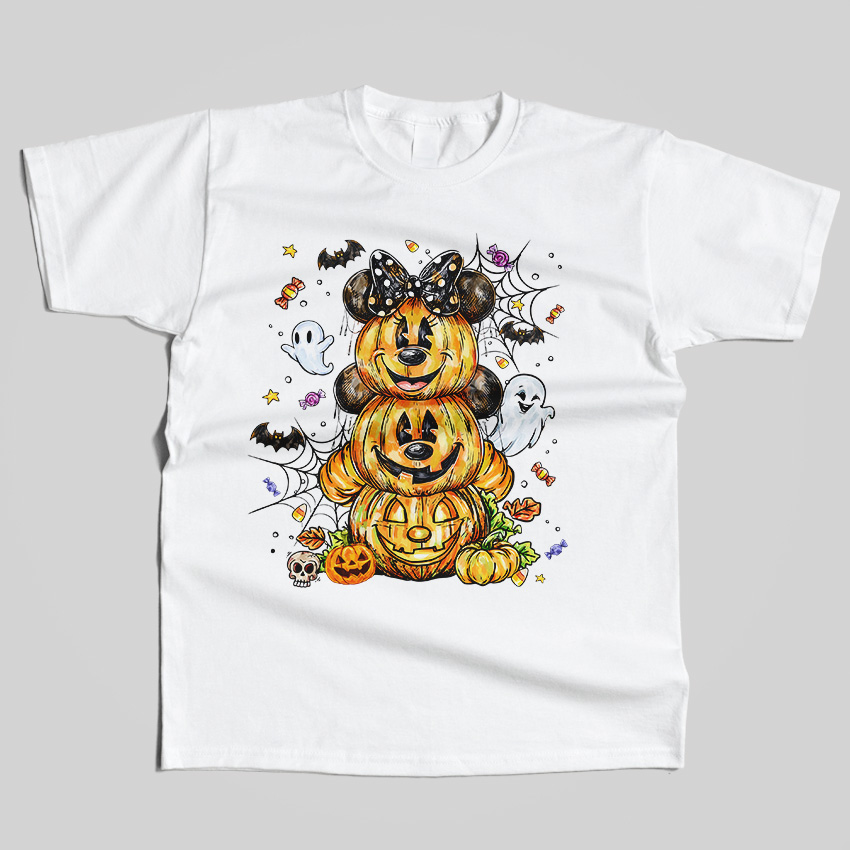 Halloween Calabazas Mickey y Minnie T-Shirt