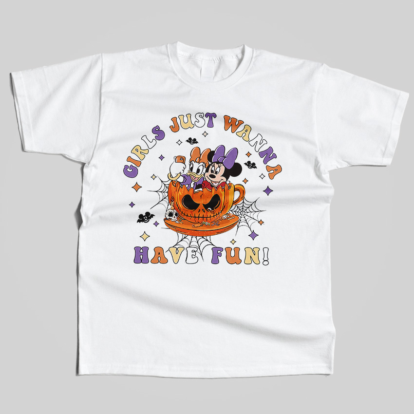 Disney Halloween Girls Just Wanna Hav Fun T-Shirt