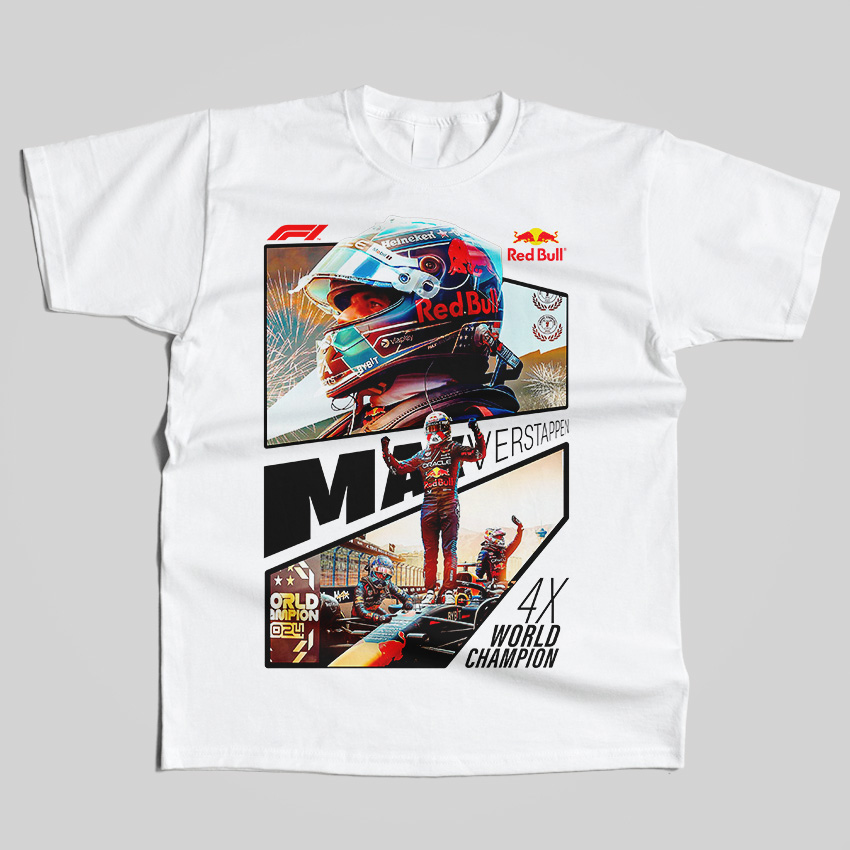 Formula 1 Max Verstapen 4x World Champion T-Shirt